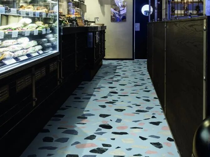 潔福（潔弗樂）肌理地板 水磨石 / 水泥紋 LVT 地板 適配辦公教育質(zhì)感空間